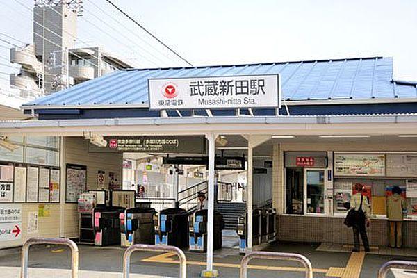 【周辺】マンションから徒歩10分で「武蔵新田」駅があります！東急多摩川線利用で「品川」駅まで20分でアクセス可能です〇