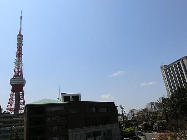 【外観】目の前に大きな建物がなく、眺望非常に抜けています。東京タワーが丁度キレイに見える物件です