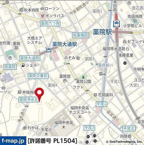 【地図】二駅アクセスが10分以内