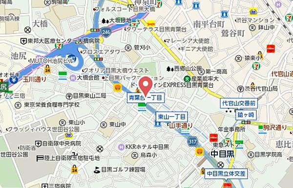【地図】プラムアーク中目黒