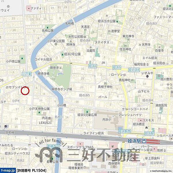 【地図】姪浜駅徒歩約12分。