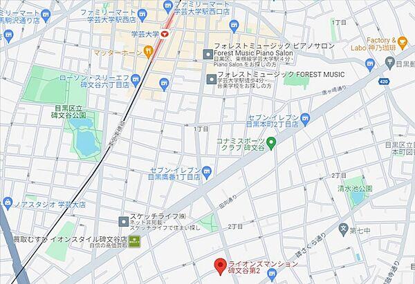 【地図】東急東横線［学芸大学］駅から徒歩12分◎