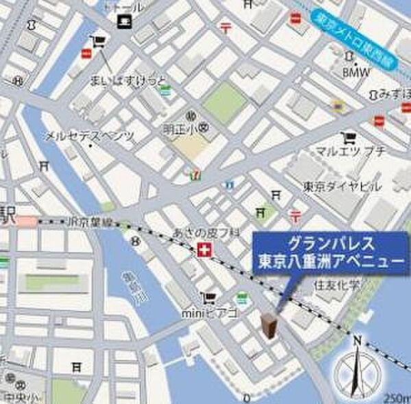 【地図】グランパレス東京八重洲アベニュー 