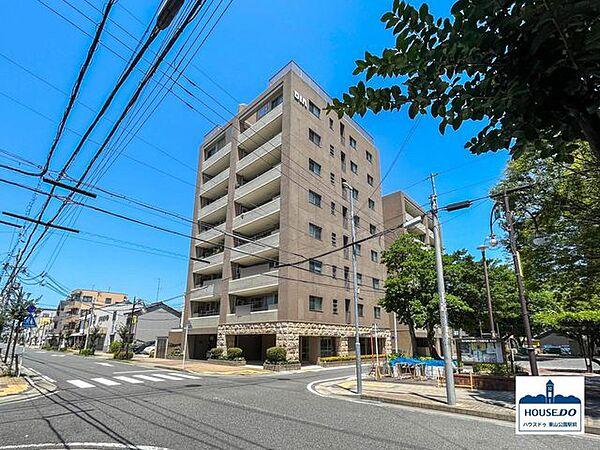 【外観】このマンションの5階角側に位置するお部屋です。名鉄瀬戸線「森下駅」まで徒歩約7分の立地！