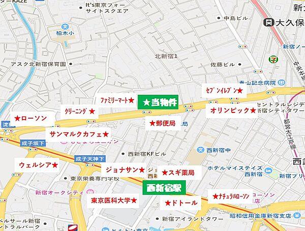 【地図】地図（北新宿）