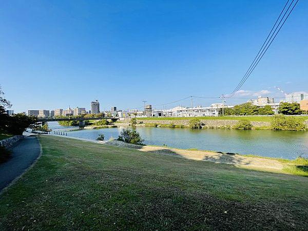 【周辺】塩浜北公園より眺める那珂川
