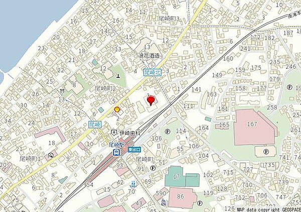 【地図】★「尾崎駅」徒歩4分の好立地！