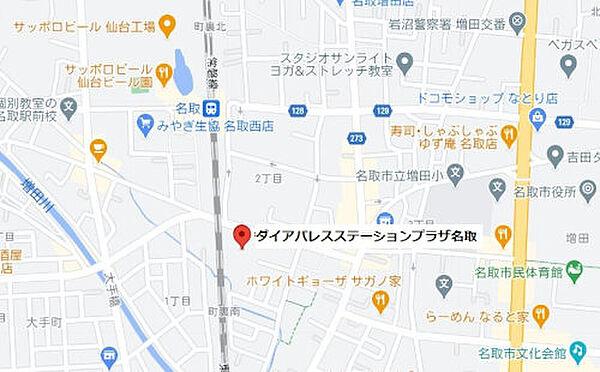 【地図】地図　東北線「名取」駅まで徒歩4分、名取市立増田小学校まで徒歩7分の立地です。