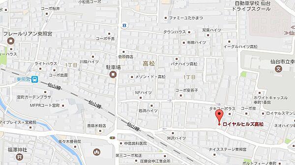 【地図】仙山線「東照宮駅」徒歩８分
