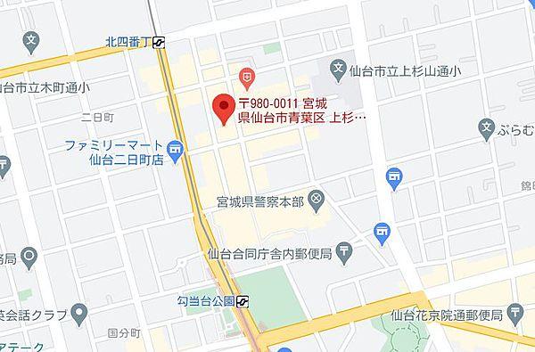 【地図】地図　仙台市営地下鉄南北線「北四番丁」駅まで徒歩6分