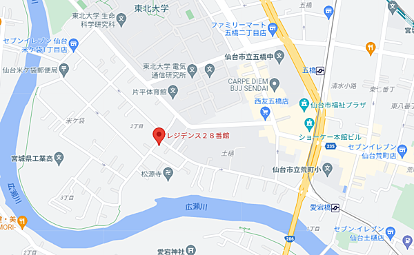 【地図】地下鉄南北線「愛宕橋駅」徒歩9分