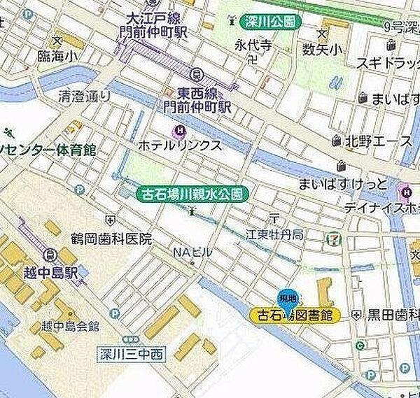 【地図】アーデン門前仲町