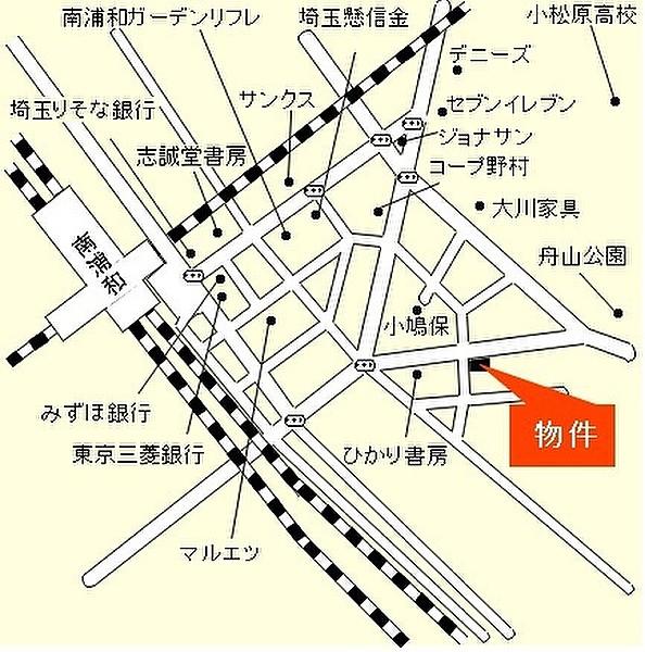 【地図】駅徒歩5分♪