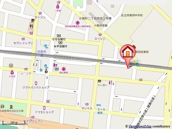 【地図】駅から徒歩3分の駅前物件