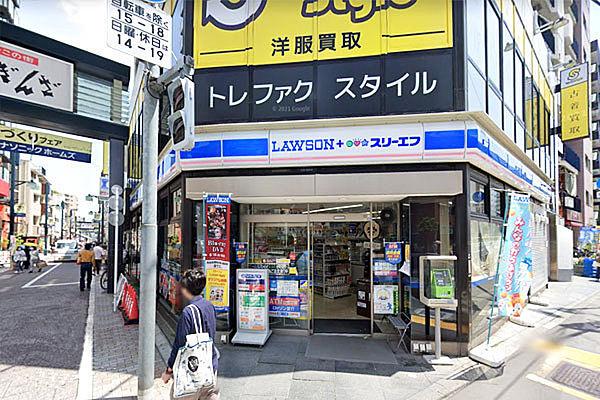 【周辺】ローソン・スリーエフ戸越銀座店まで210m、第二京浜沿いの戸越銀座商店街入口にあります。