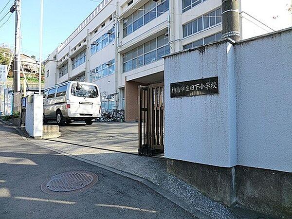 【周辺】横浜市立日下小学校まで879m、学校教育目標：夢に向かって　ともに歩み　未来を拓く　日下小