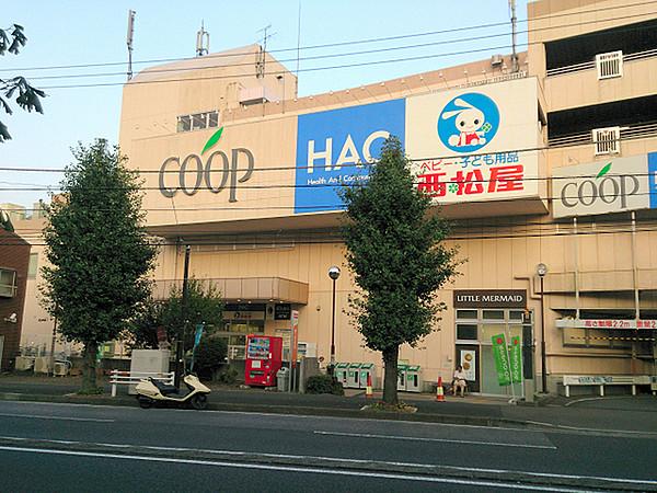 【周辺】ユーコープ片倉店まで250m、片倉町駅周辺では一番大きなスーパーです。「HACドラッグ」「西松屋」やパン屋の「リトルマーメイド」も入っています。