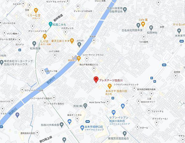 【地図】物件現地：加古川市野口町良野117-1