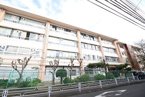 【周辺】川崎市立菅中学校まで665m、学校教育目標：意欲的に学習し、真理を追究する人・健康で明るく、たくましい人・創造的な活動のできる人等