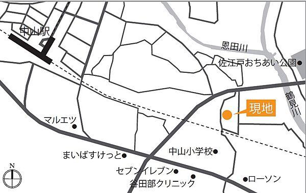 【地図】神奈川県横浜市緑区上山1丁目9－1
