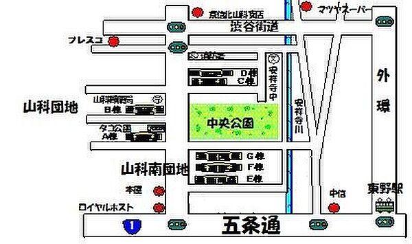 【地図】東野駅歩約10分