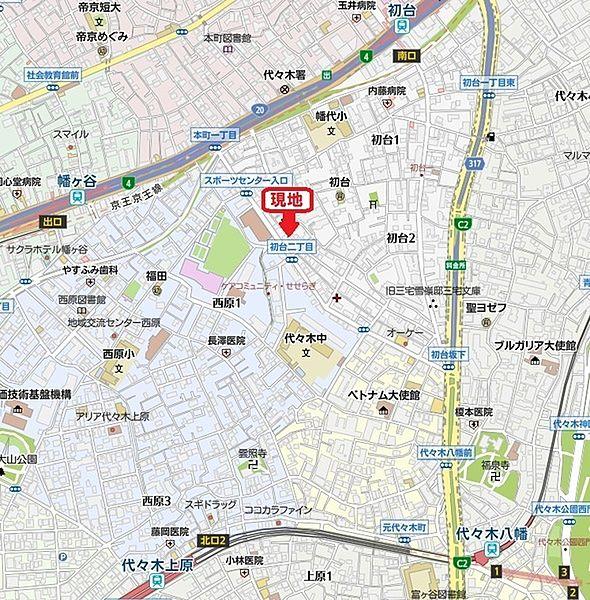 【地図】多数路線利用可能で新宿渋谷方面アクセス良好です