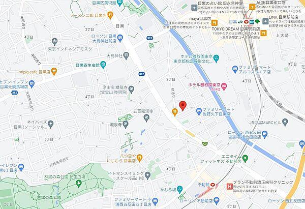 【地図】目黒駅8分、不動前駅8分の好立地、目黒川や林試の森公園も近隣にあり緑豊かな人気の住環境です。