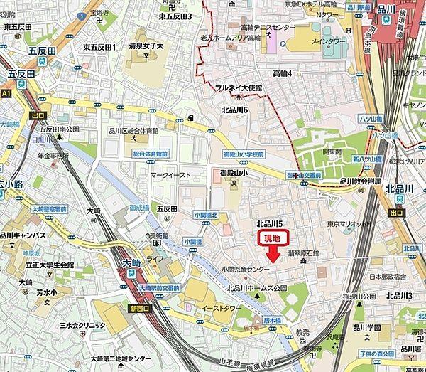 【地図】品川・五反田などどの方面にもアクセス良好です☆