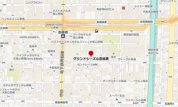 【地図】大阪メトロ地下鉄堺筋線「長堀橋」駅徒歩3分　