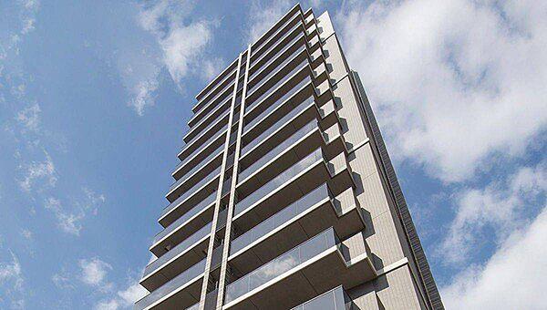 【外観】【建物外観】鉄筋コンクリート造り15階建てマンション。スタイリッシュな外観とホテルのような内装デザインの高級感のあるマンション。