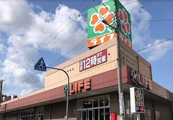 【周辺】ライフ西田辺店まで595m