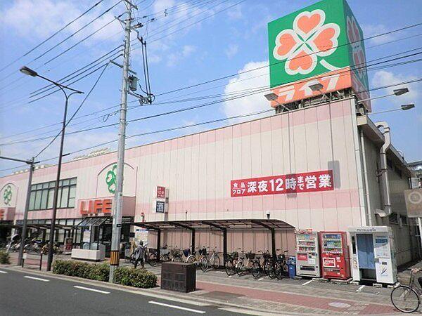 【周辺】ライフ十三東店まで417m