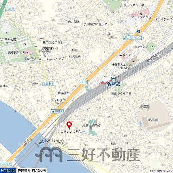 【地図】名島駅からほど近い、多々良川臨む立地です。