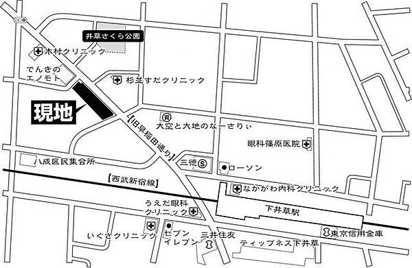 【地図】西武新宿線『下井草』駅徒歩2分
