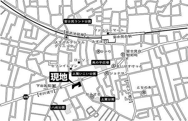 【地図】西武池袋線『富士見台』駅徒歩6分