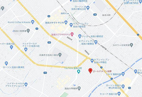 【地図】JR「加古川駅」徒歩約15分