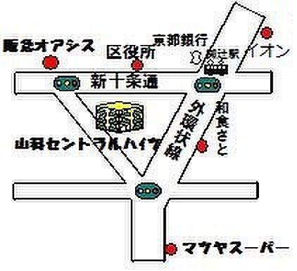 【地図】椥辻駅歩５分　交通買物便利　　　勧修小学校550ｍ歩約７分